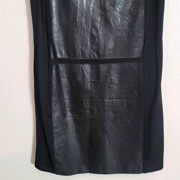 VINCE NWT LEATHER PANEL SILK SHIFT W/Pockets - Picture 6 of 7